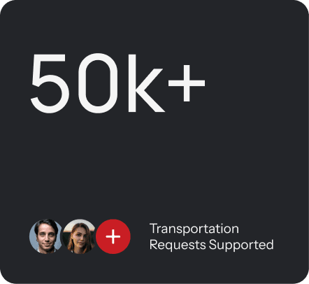 50K+ transportation requests supported