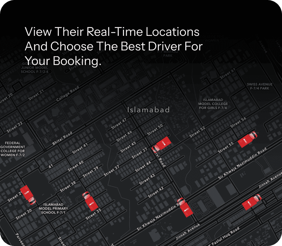 Real-time driver locations on the map